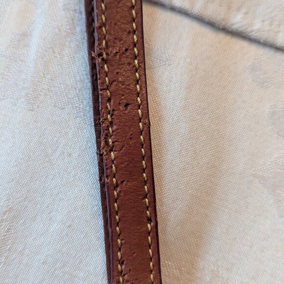 Dooney & Bourke Shadow Signature Brown White Monogram DB Leather Wristlet Wallet - Picture 5 of 8